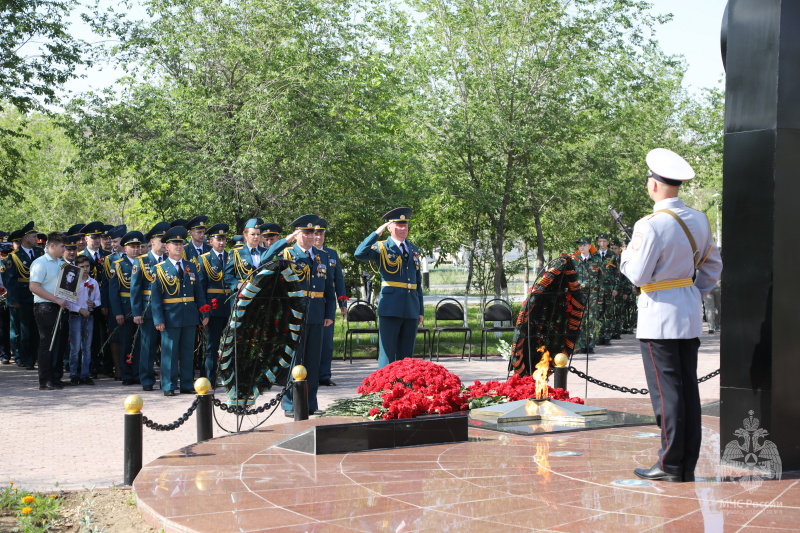 В Байконуре прошли торжественные мероприятия в честь 78-ой годовщины Великой Победы.