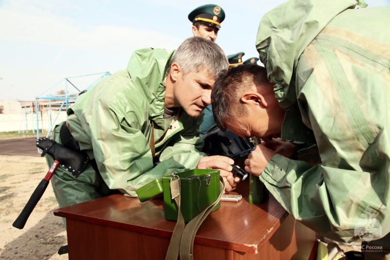 Соревнования среди звеньев радиационно химической разведки 2023.