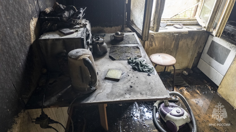 Пожар в квартире жилого дома
