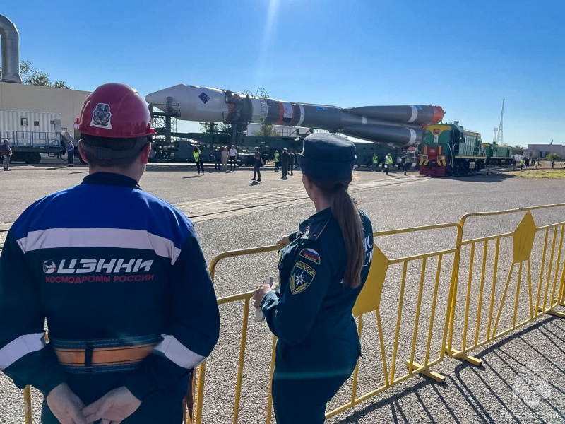 Обеспечение пожарной безопасности при запуске "Союз-2.1б" с биологическим спутником "Бион-М" № 2.