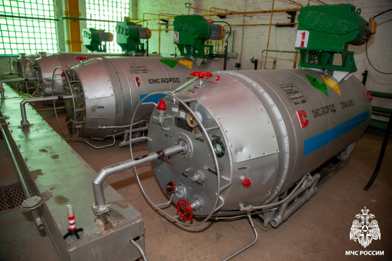 Пожарно-тактические учения на территории кислородно-азотного производства