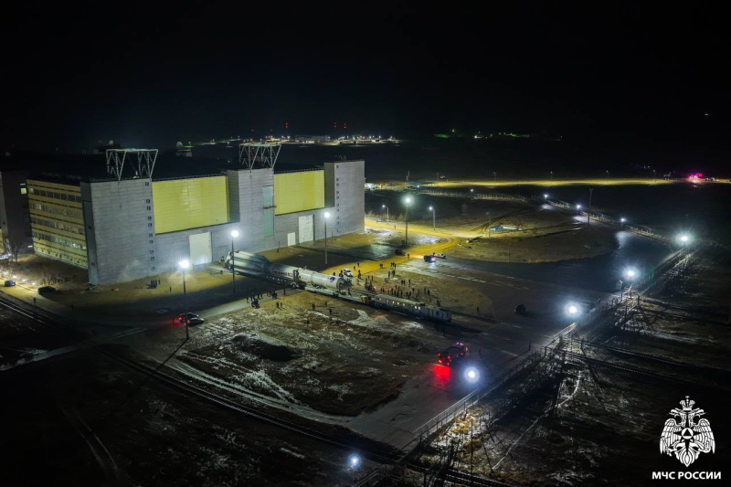 Вывоз ракеты тяжёлого класса «Протон-М» со спутником «Электро-Л» №5