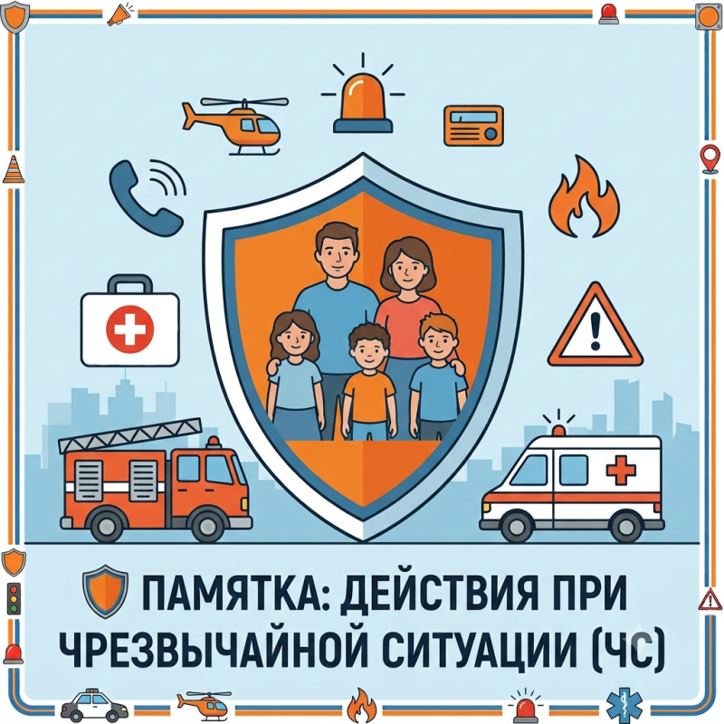 ПАМЯТКА: ДЕЙСТВИЯ ПРИ ЧРЕЗВЫЧАЙНОЙ СИТУАЦИИ (ЧС)